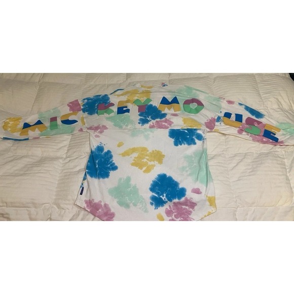 Disney Parks Spirit Jersey Mickey Mouse Tie Dye Size XL White Multicolored - Picture 3 of 16